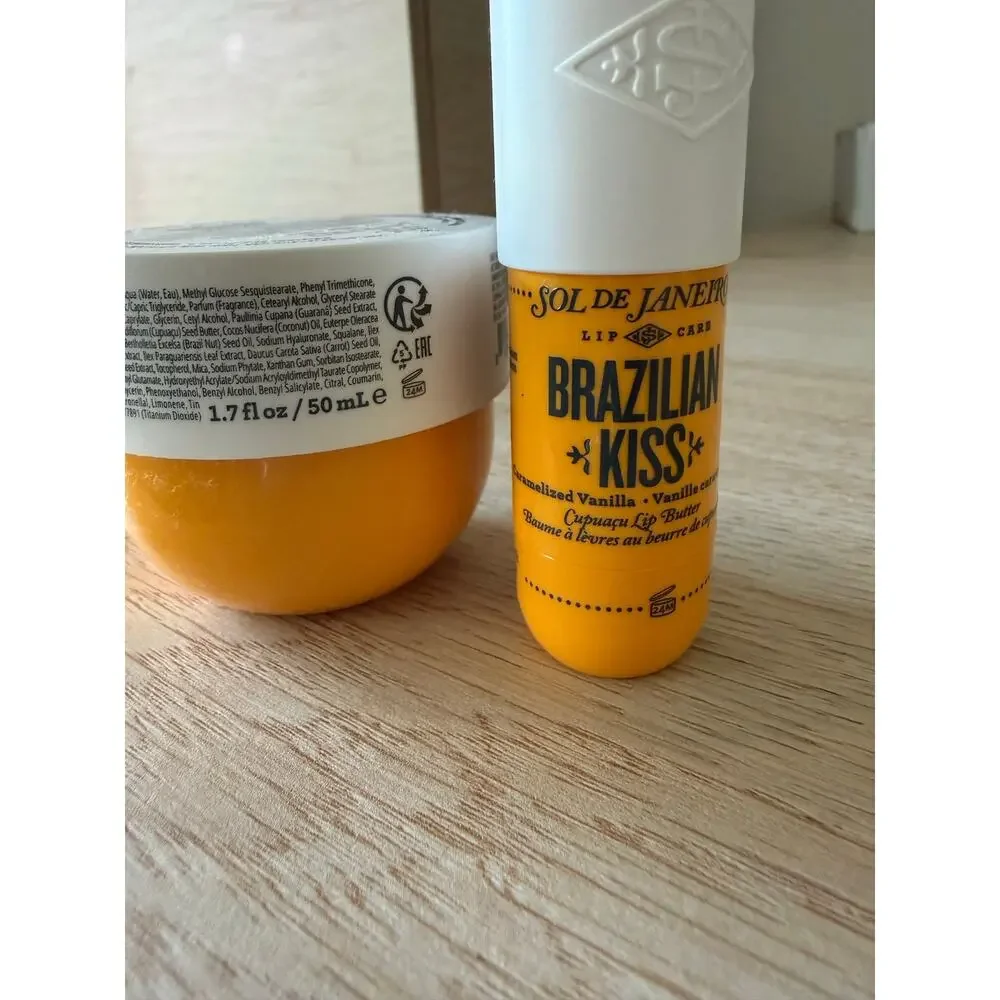 $58 Sol de Janeiro Bum Bum Trio Cream Oil Lip Balm Bundle New Authentic